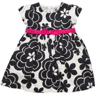 Carters Floral Dress w/ Sash   Black/White 6M: Clothing