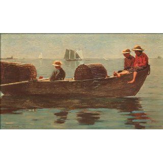 Three Boys in a Dory by Winslow Homer Oil Painting