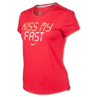 Womens Nike Challenge Graphic T Shirt Hyper Red