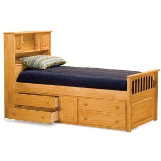 Twin Size Captains Bed with Underbed 4 Storage Drawer