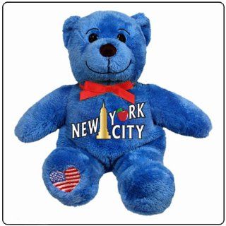 New York City Symbolz Plush Blue Bear Stuffed Animal: Toys
