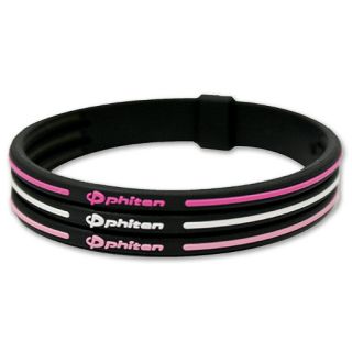 Phiten Titanium Bracelets Black/Pink