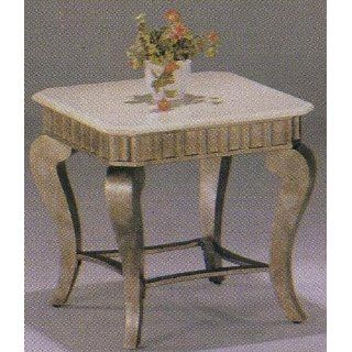 Brand New Catherine White Marble End Table: Home & Kitchen
