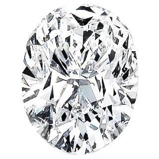  Diamond (Oval, Good cut, 0.46 carats, D color, I1 clarity) Jewelry