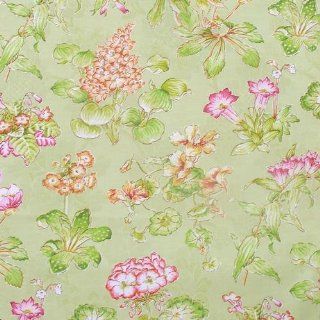 54 Wide Damask Mille Fleur Lime Fabric By The Yard Arts