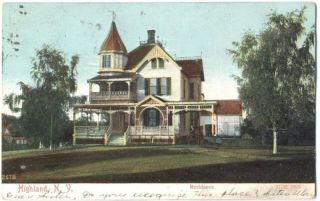 Highland NY Eastlake Victorian Residence Postcard