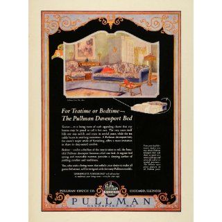 1924 Ad Pullman Davenport Bed Couch Home Furnishings Decor