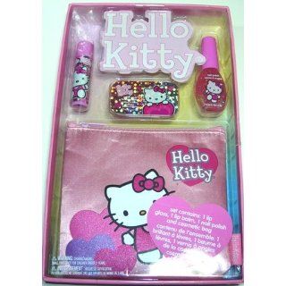 Hello Kitty Lip Balm Lip Gloss Nail Polish Cosmetic Bag