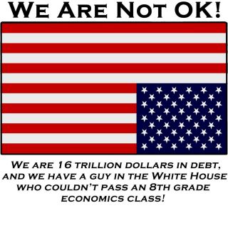 Anti Obama We Are not OK Conservative Political T Shirt S