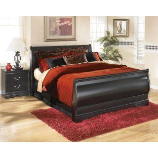 4/6 Full Sleigh Bed by Ashley   Trendy black (B128 87R