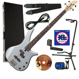 Yamaha RBX170 Silver Bass BUNDLE w/ Hard Case, Tuner