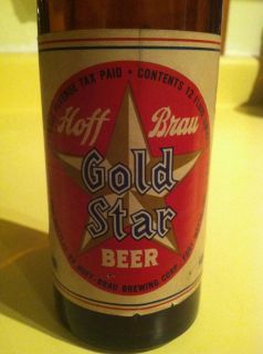Hoff Brau Brewing Corp. Gold Star Beer Bottle Fort Wayne Indiana