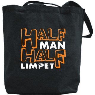 Canvas Tote Bag Black  Half Man, Half Limpet  Animals: 