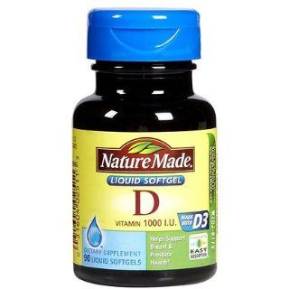 Nature Made Vitamin D 1,000 IU Softgels, 90 ct (Pack of 3