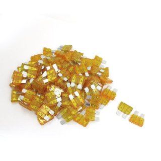 Gino 100 Pcs 5A Middle Size Blade Fuses Orange for Vehicle
