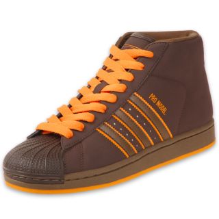 adidas Mens Pro Model Basketball Shoe Brown/Orange
