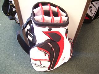 NEW TaylorMade Taylor Made 2012 San Clemente white black red cart bag
