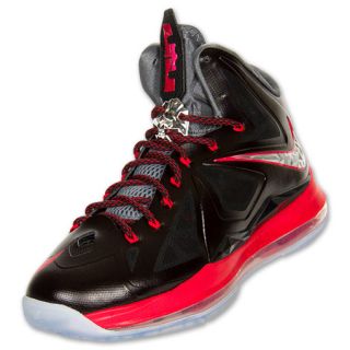 Nike LeBron X+ Mens Basketball Shoes Black/Chrome