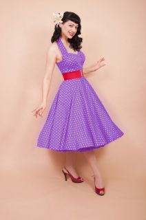 Vivien of Holloway Rockabilly 50s Pin Up Style Spotty Circle Dress