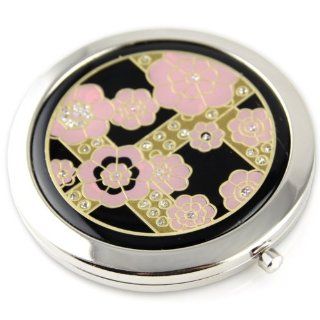 Cherry Blossom Sparcle Gel Inlay   Steel Compact Pocket