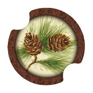 Pine Cone Car Drink Coasters   Style DGG17 Kitchen