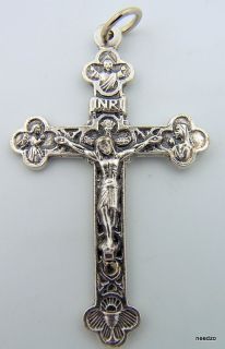 Petite Holy Trinity Silver Plated Cross Crucifix Catholic Gift Made In