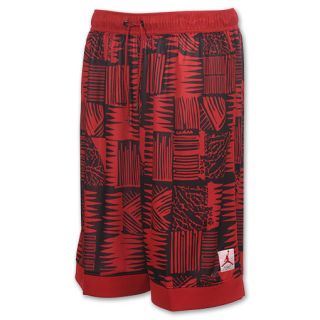 Jordan IV Print Mens Basketball Shorts Black/Red