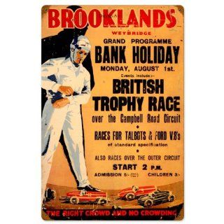 Brooklands Automotive Vintage Metal Sign   Garage Art