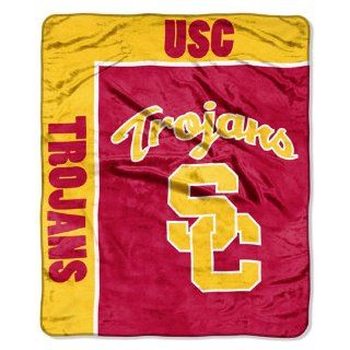 BSS   USC Trojans NCAA Royal Plush Raschel Blanket (School