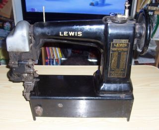   Lewis Invisible Stitch Machine Co Industrial Sewing Machine Model 60