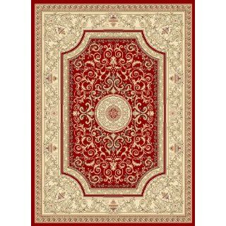 Concord Global Rugs Elegance Collection Savonnerie Red