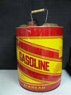 Pre Ban Vented Easy Pour 5 Gallon Metal Gas Can Stancan Gasoline Can w