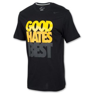 Mens Nike Good Hates Best Tee Black/Heather Grey