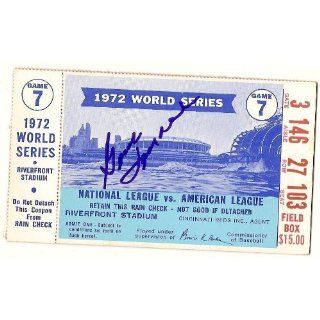 1972 World Series Ticket game 7 signed by MVP Gene Tenace