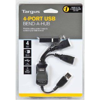 Targus 4 Port USB 2.0 Bend A Hub with Mini USB Adapter