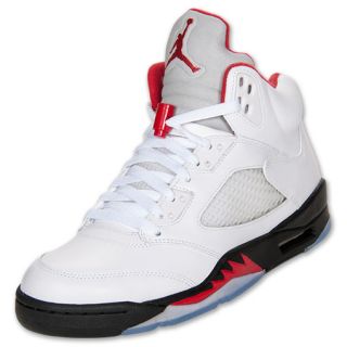 Mens Air Jordan Retro 5 Basketball Shoes White
