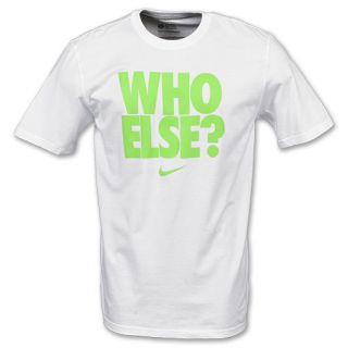 Nike Who Else Mens Tee Shirt White/Dark Grey
