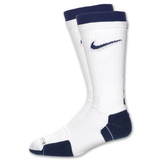 Nike Elite 2 Layer Basketball Crew Socks White/Navy