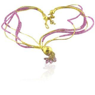 Gurhan Yellow gold New 24k Ruby Bead Multi Strand Necklace: Jewelry