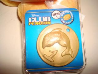  Club Penguin Series 1 Rock Hopper Tag and Unused Coin Code