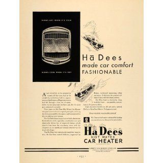 1931 Ad Ha Dees Hot Water Car Heater Air Conditioning