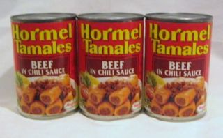 Hormel Beef Tamales in Chili Sauce 15 oz Can 3 Cans