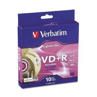 Verbatim Lightscribe DVD R Discs 4.7GB 16x Spindle Gold 10