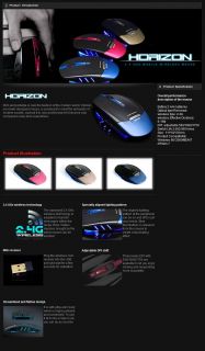 3LUE E Blue Horizon 1750dpi 2 4GHz Wireless Mouse