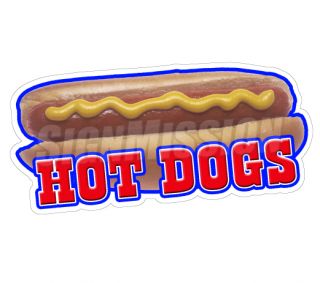 Hot Dogs II Concession Decal Sign Dog Vendor Cart Trailer Stand