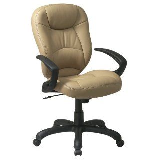 Faux Leather Oversized Task Chair Tan