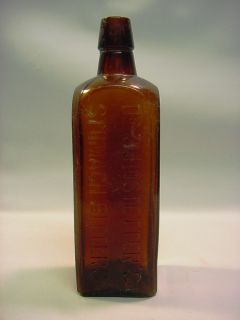 Antique DR. J. HOSTETTERS Stomach Bitters Medicine Cure Amber Brown
