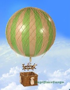  Jules Verne hot air balloon model is handcrafted of fabric paper