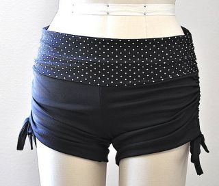 Hot Yoga Shorts Black and White Low Rise Workout Pole Fitness Pick