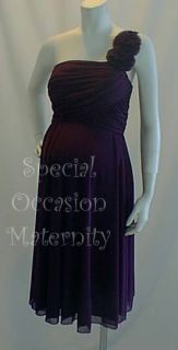  One Shoulder Maternity Dress SMALL Chiffon Cocktail Dresses Party Sexy